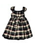 Marmellata 100% Polyester Plaid Black Dress Size 3T - photo 2
