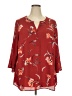 Daniel Rainn 100% Polyester Burgundy 3/4 Sleeve Blouse Size 2X - photo 1