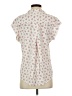 Jachs Girlfriend 100% Rayon Floral Ivory Short Sleeve Blouse Size S - photo 2