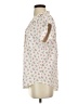 Jachs Girlfriend 100% Rayon Floral Ivory Short Sleeve Blouse Size S - photo 5