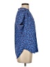 41Hawthorn 100% Polyester Animal Print Blue Short Sleeve Blouse Size S - photo 4