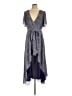Parker 100% Polyester Gray Casual Dress Size L - photo 1