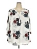 Daniel Rainn 100% Polyester Floral Ivory 3/4 Sleeve Blouse Size 2X - photo 1