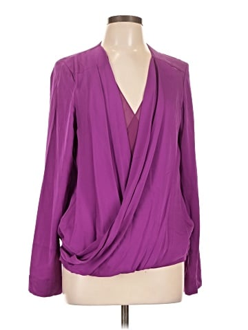 Diane von Furstenberg Long Sleeve Silk Top (view 1)