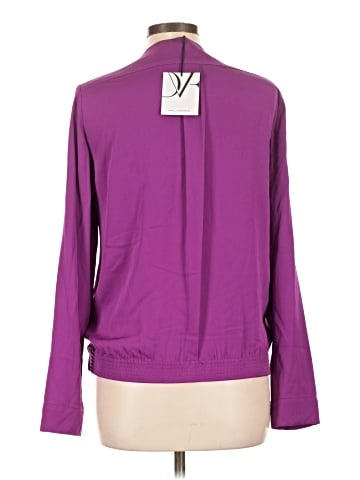 Diane von Furstenberg Long Sleeve Silk Top (view 2)