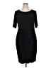 Connected Apparel Solid Black Cocktail Dress Size 16 - photo 1