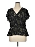 Free Press 100% Polyester Black Short Sleeve T-Shirt Size XL - photo 1