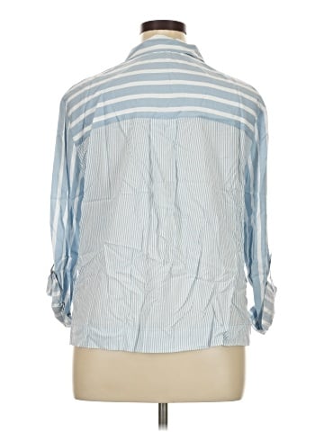 Jane and Delancey 3/4 Sleeve Button-Down Shirt (view 2)