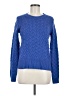 J.Crew Chevron-herringbone Blue Pullover Sweater Size M - photo 1