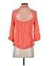 Lil 100% Viscose Orange 3/4 Sleeve Button-Down Shirt Size 4 - photo 2