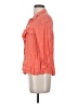 Lil 100% Viscose Orange 3/4 Sleeve Button-Down Shirt Size 4 - photo 5