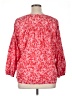 Caslon 100% Cotton Red 3/4 Sleeve Blouse Size XL - photo 2