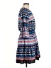 Eliza J 100% Polyester Print Blue Casual Dress Size 8 - photo 4