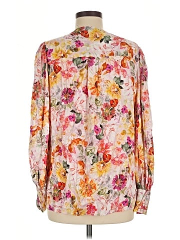 Elie Tahari Long Sleeve Silk Top (view 2)