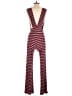 Reformation Stripes Burgundy Jumpsuit Size M - photo 2