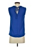 J.Crew 100% Polyester Blue Sleeveless Blouse Size 00 - photo 2