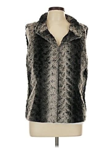 Adrienne Vittadini Faux Fur Vest (view 1)