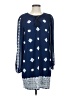 MICHAEL Michael Kors 100% Polyester Print Blue Casual Dress Size S - photo 1