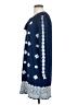 MICHAEL Michael Kors 100% Polyester Print Blue Casual Dress Size S - photo 5