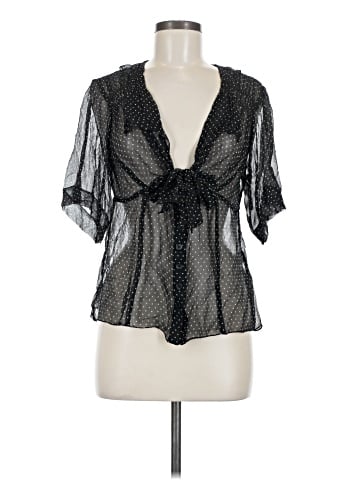 Nanette Lepore Short Sleeve Silk Top (view 1)