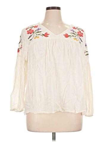 Old Navy 3/4 Sleeve Blouse (view 1)