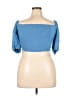 Pink Lily Blue Short Sleeve Blouse Size 2X - photo 2