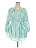 Lane Bryant Stripes Green 3/4 Sleeve Blouse Size 22 - 24 Plus - photo 1