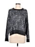 DKNY Animal Print Silver Pullover Sweater Size M - photo 1