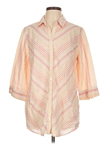 Chico's 3/4 Sleeve Button-Down Shirt (view 1)