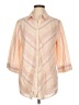 Chico's 100% Linen Stripes Pink 3/4 Sleeve Button-Down Shirt Size Lg (2) - photo 1