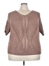 Dex Brown Short Sleeve Top Size 3X - photo 1