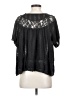 Free People 100% Polyester Black Short Sleeve Top Size S - photo 2