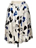 Anne Klein 100% Silk Graphic Ivory Silk Skirt Size 14 (petite) - photo 1