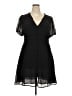 Forever 21 Plus 100% Polyester Solid Black Casual Dress Size 2X Plus - photo 1