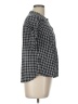 Always Indigo 100% Polyester Checkered-gingham Black 3/4 Sleeve Blouse Size L - photo 4
