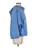 Donna Karan New York 100% Polyester Solid Blue Raincoat Size M - photo 4