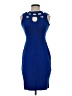 Rebecca B. 100% Polyester Solid Blue Cocktail Dress Size 2 - photo 1