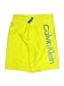 Calvin Klein 100% Recycled Polyester Yellow Board Shorts Size 8 - photo 1