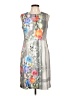 Nanette Lepore Print Gray Casual Dress Size 10 - photo 1