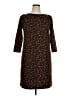 Talbots Animal Print Brown Casual Dress Size 14 - photo 1