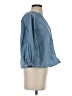 Levi's 100% Cotton Blue 3/4 Sleeve Button-Down Shirt Size XS - photo 4