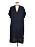 Sejour 100% Polyester Solid Blue Casual Dress Size 16 - photo 2