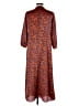 Vila 100% Polyester Print Orange Casual Dress Size EU 44 / US 14 - photo 2