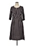 Mlle Gabrielle Stripes Black Casual Dress Size 1X - photo 1