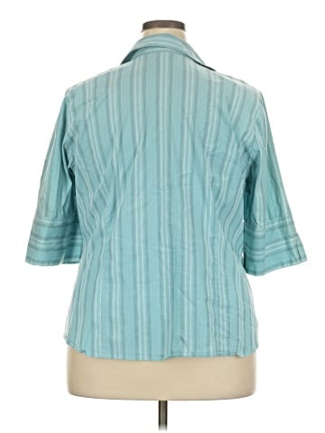 Lane Bryant Outlet 3/4 Sleeve Button-Down Shirt (view 2)