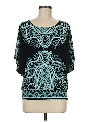 JM Collection Short Sleeve Blouse (view 1)