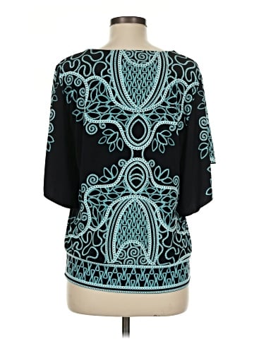 JM Collection Short Sleeve Blouse (view 2)