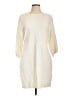 Express Solid Ivory Casual Dress Size L - photo 1