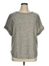 Max Studio Metallic Gray Short Sleeve Top Size XL - photo 1
