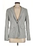 Ann Taylor LOFT 100% Cotton Chevron-herringbone Gray Blazer Size 8 - photo 1